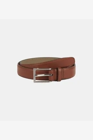 Galeries Lafayette Ceinture fine Birou cuir lisse
