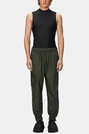 Rains Pantalon cargo droit à taille haute