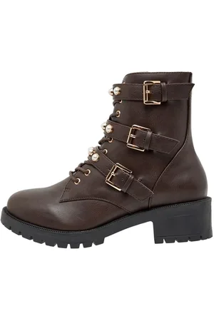 Bianco Biapearl Bottines Motardes