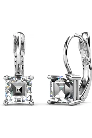 Myc-Paris Boucles d?oreilles Femme Square - DE0007-S-C Laiton Argent