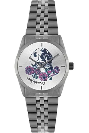 The Kooples Montre Homme Skull & Roses - TKW819 Bracelet Acier