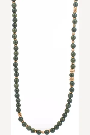Les Interchangeables Collier et pendentif A59317 - Sautoir Bobo Chic Kaki Fonce Femme