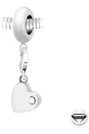 So Charm Bijoux Charm perle Coeur orné de cristaux Swarovski par SC Crystal Paris® BEA0044+CH0211