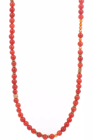 Les Interchangeables Collier et pendentif A59297 - Sautoir Bobo Chic Corail Femme