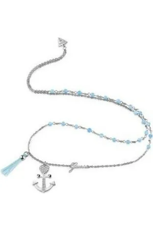 Guess Collier et pendentif UBN85113 - Talisman Acier ciel Et pendentif Ancre Femme
