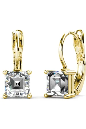 Myc-Paris Boucles d?oreilles Femme Square - DE0007-G-C Laiton Doré