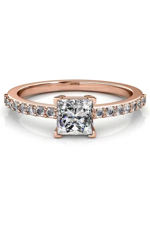 Myc-Paris Bague Simple Square Or Rose