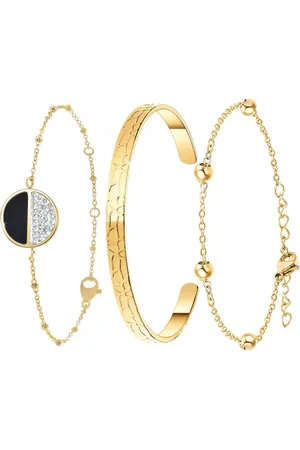 Angèle M Bijoux Lot de trois Bracelets Femme Angèle M B2313-DORE+B2317-DORE+B2371-DORE