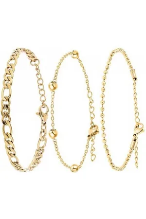 Angèle M Bijoux Lot de trois Bracelets Femme Angèle M B2371-DORE+B2384-DORE+B2386-DORE
