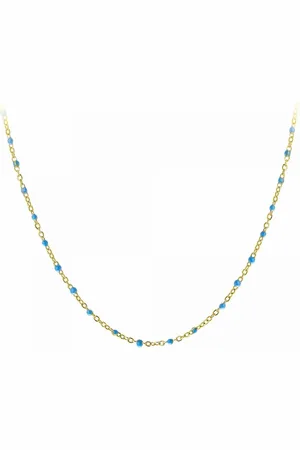 Angèle M Bijoux Collier femme Angèle M B2394-BLEU - Acier