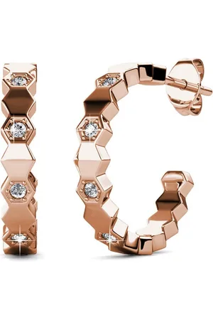 Myc-Paris Boucles d?oreilles Femme - DE0136-RG Laiton Doré rose