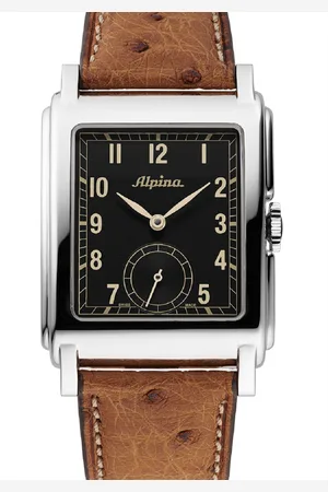 Alpina Montres Montre Homme ALPINA Heritage Carree Automatic AL-530BA3C6 - Bracelet Cuir