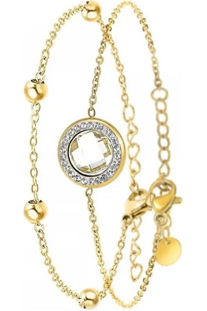 Angèle M Bijoux Lot de deux Bracelets Femme Angèle M B2125-BLANC+B2371-DORE