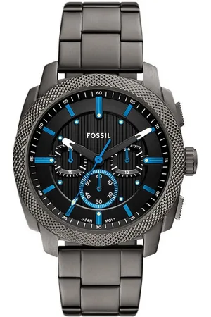 Fossil Montre Homme Montres Machine - FS6098 Bracelet Acier Gris foncé