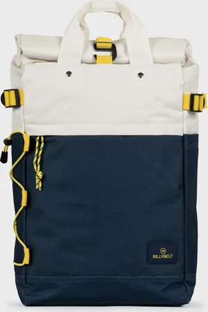 Billybelt Sac à dos 100% polyester recyclé Roll-top - Ivoire et marine