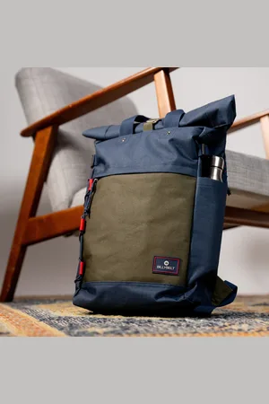 Billybelt Sac à dos 100% polyester recyclé Roll-top - Marine et