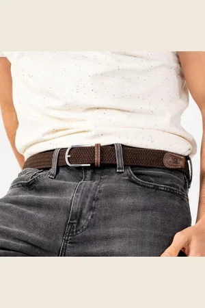 Billybelt Ceinture tressée élastique Marron feuille