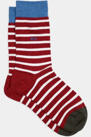 Billybelt Chaussettes en coton peigné A rayures larges - , rayé blanc