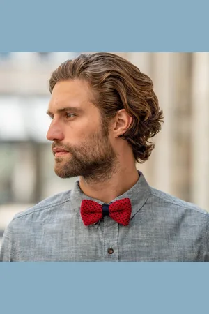 Billybelt Nœud papillon tricot et bleu