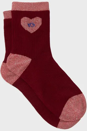 Billybelt Chaussettes en coton peigné Coeur - et rose