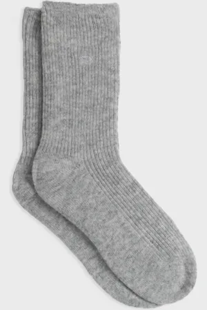 Billybelt Chaussettes en laine avec angora Gris chiné