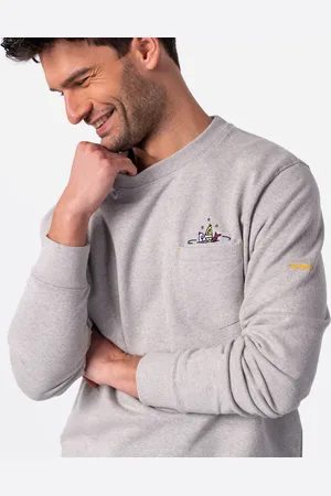 Billybelt Sweatshirt gris brodé Jeanne x