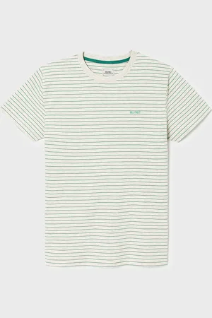 Billybelt T-shirt en 100% coton biologique Authentique - Rayé vert et