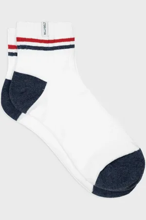 Billybelt Chaussettes en coton peigné Mi-hautes - Blanc, rayé et bleu