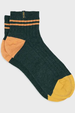 Billybelt Chaussettes en coton peigné Mi-hautes - , rayé orange