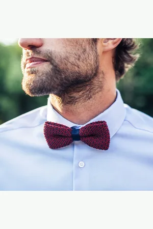 Billybelt Noeud papillon tricot Bordeaux et