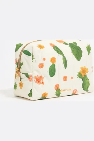 Bimba y Lola Grande trousse de toilette nylon Cactus ivoire
