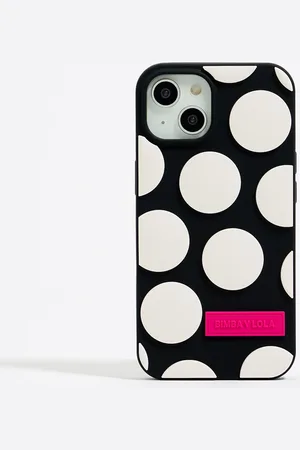 Bimba y Lola Coque iPhone 15 silicone dots noire