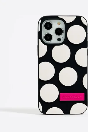 Bimba y Lola Coque iPhone 15 Pro Max silicone dots noire