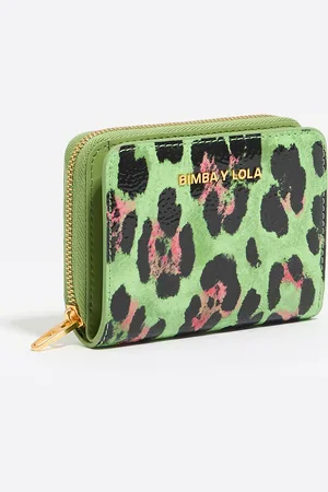 Bimba y Lola Porte-monnaie Leopard vert