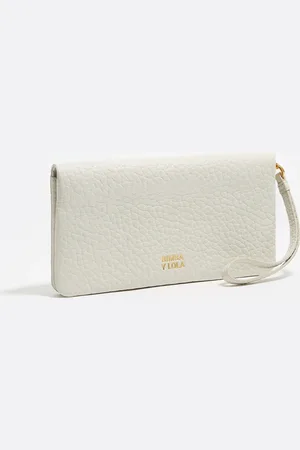Bimba y Lola Portefeuille cuir blanc cassé