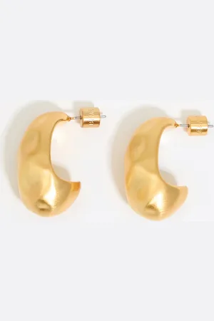 Bimba y Lola Boucles d’oreilles texturées doré mat