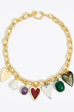 Bimba y Lola Collier chaîne cœurs et pierres