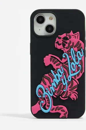 Bimba y Lola Coque iPhone 15 silicone tigre