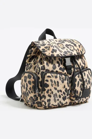 Bimba y Lola Sac à dos moyen nylon Leopard naturel