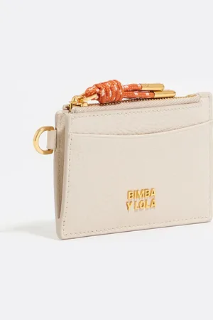 Bimba y Lola Protège-cartes cuir blanc cassé