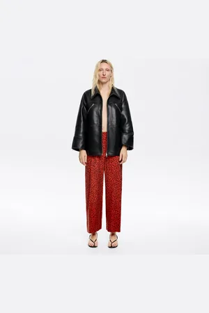 Bimba y Lola Pantalon fluide à pinces Animalspots rouge