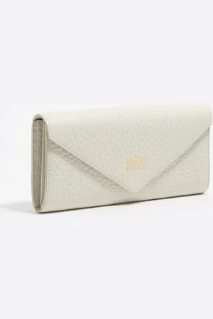 Bimba y Lola Portefeuille continental cuir blanc cassé