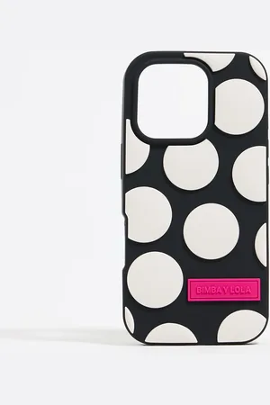 Bimba y Lola Coque iPhone 16 Pro silicone dots noire