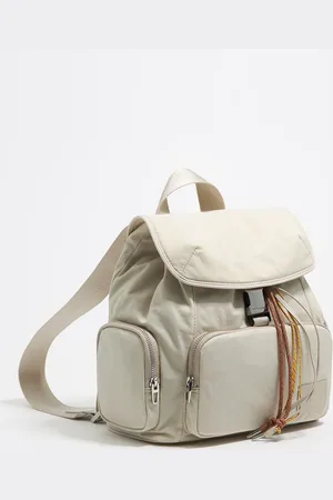 Bimba y Lola Sac à dos moyen nylon blanc pierre
