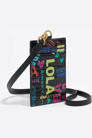 Bimba y Lola Protège-cartes effet crocodile BIMBA logos noir