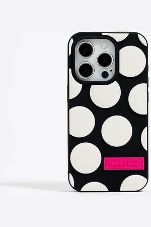 Bimba y Lola Coque iPhone 15 Pro silicone dots noire