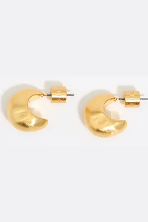 Bimba y Lola Boucles d’oreilles texturées doré mat