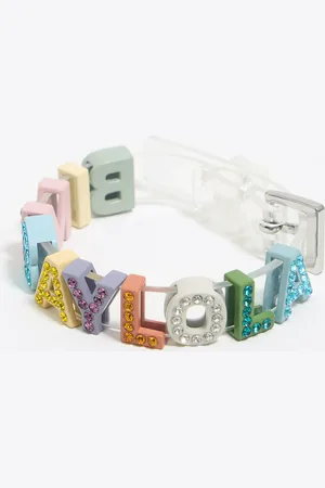 Bimba y Lola Bracelet lanière logo cristaux