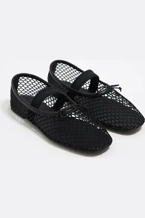 Bimba y Lola Ballerine maille transparente noire