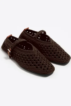 Bimba y Lola Ballerine crochet marron chocolat